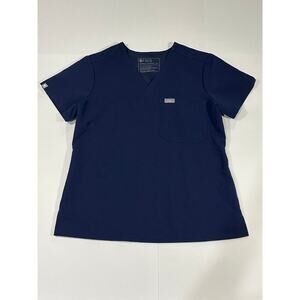 Figs Casma Three-Pocket Scrub Top NAVY BLUE XS